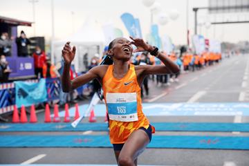 Ruth Chepngetich wins the Istanbul Half Marathon (Organisers)