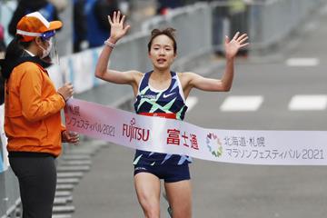 Mao Ichiyama wins the Olympic test event in Sapporo (AFP / Getty Images)