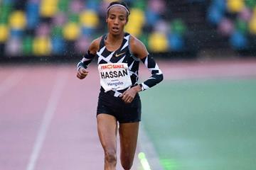 Sifan Hassan racing at the 2020 FBK After Summer Competition in Hengelo (Global Sports Communication)