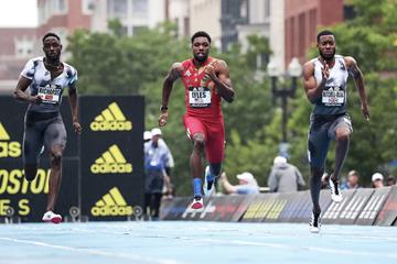 Noah Lyles in action at the adidas Boost Boston Games (Victah Sailer / organisers)