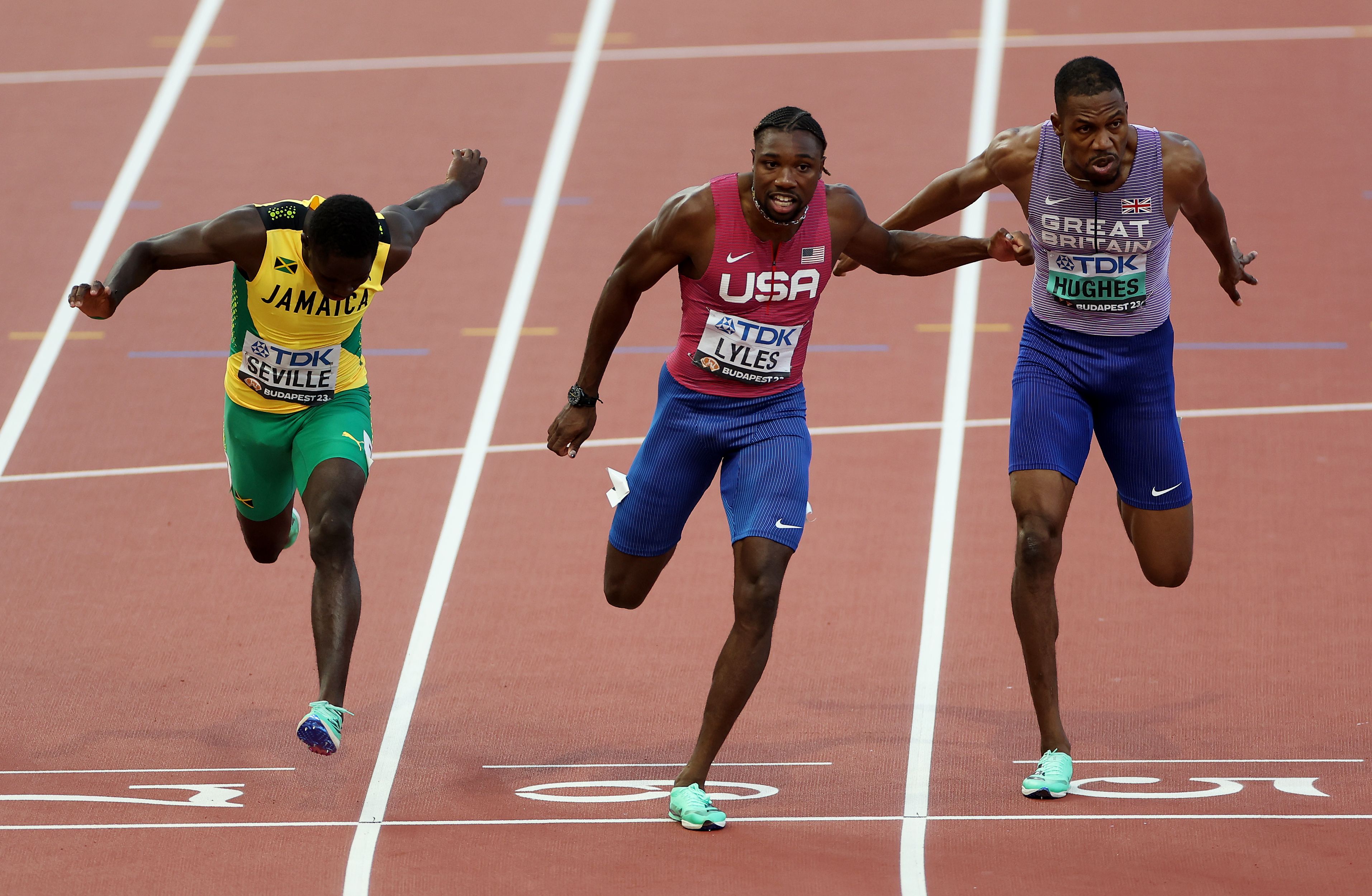 Noah Lyles wins the 100m at the World Athletics Championships Budapest 23