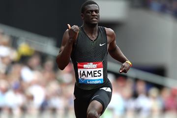 Kirani James in the 400m at the Diamond League meeting in London (Getty Images)