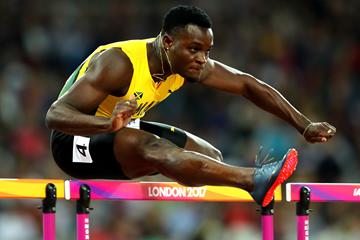 Omar McLeod wins the 110m hurdles at the IAAF World Championships London 2017 (Getty Images)