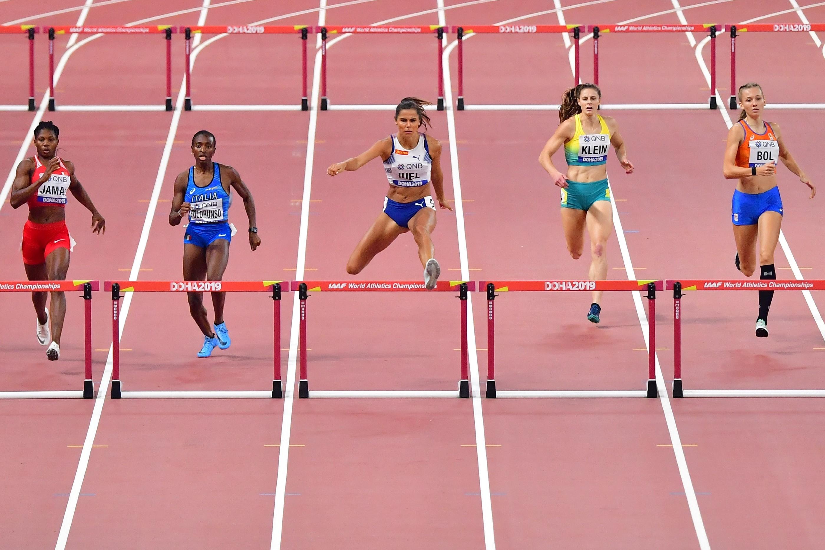 Women's 400m hurdles heats at the World Championships Doha 2019 (AFP / Getty Images)