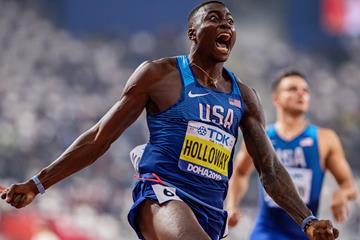 Grant Holloway powers to 110m hurdles gold at the IAAF World Championships Doha 2019 (Getty Images)