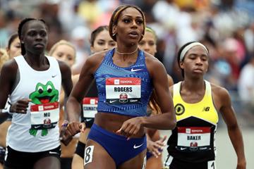 Raevyn Rogers competes at the 2019 USATF Outdoor Championships (Getty Images)