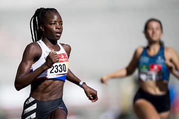 Belgian sprinter Cynthia Bolingo in action (AFP / Getty Images)